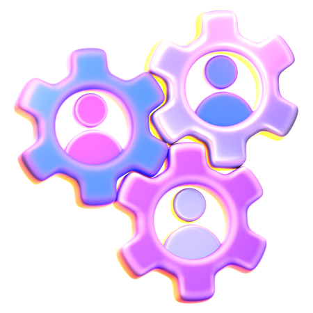 협동  3D Icon