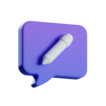 チャットを編集  3D Icon