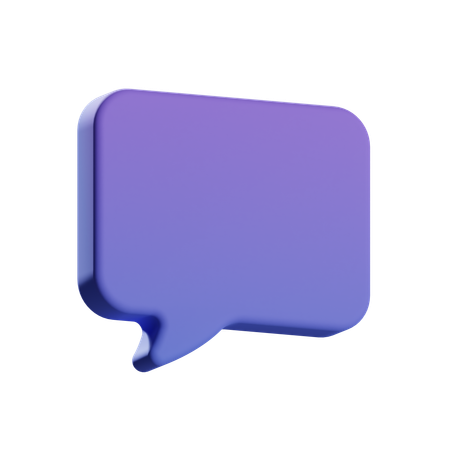 空白のチャット  3D Icon