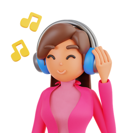 音楽を楽しむ  3D Icon