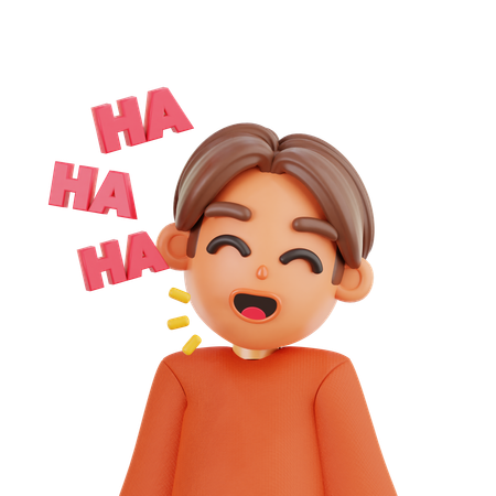 笑う  3D Icon