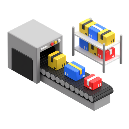 컨베이어 벨트  3D Icon