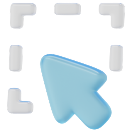 グリッドエリアポインタ  3D Icon