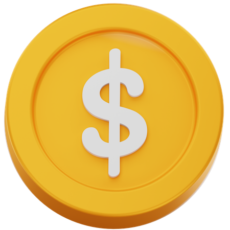 달러 동전  3D Icon