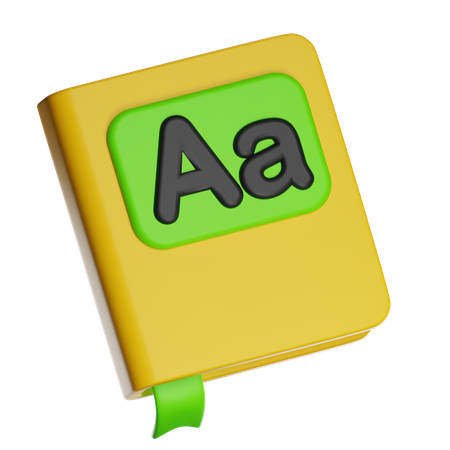 辞書本  3D Icon