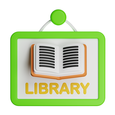 図書館  3D Icon