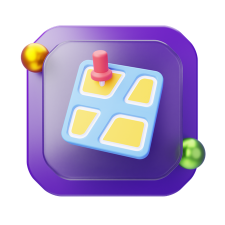 지도  3D Icon