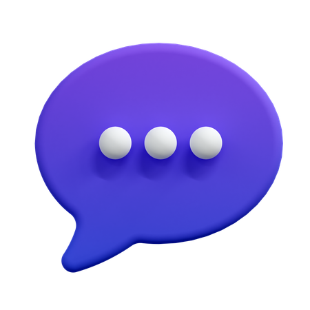 チャット  3D Icon