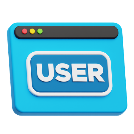 웹사이트 사용자  3D Icon