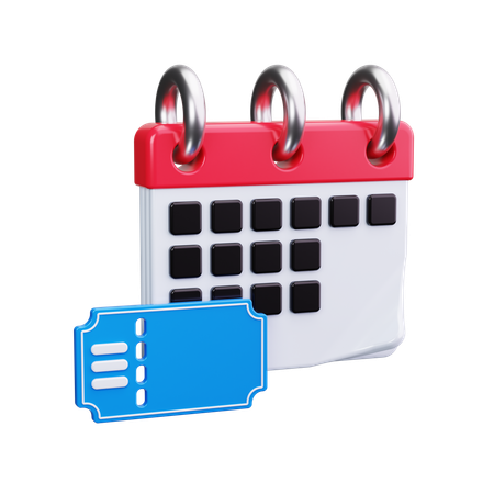 チケット予約  3D Icon