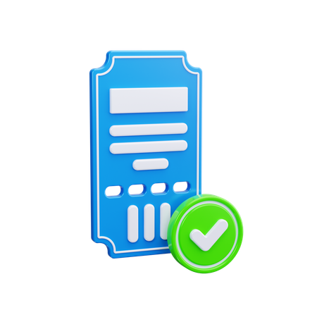 チケット  3D Icon