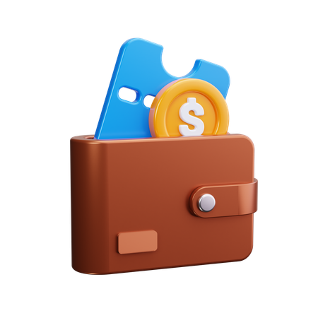 財布  3D Icon