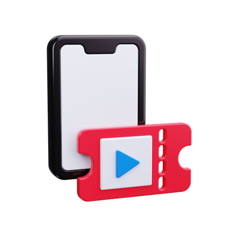 モバイルチケット  3D Icon