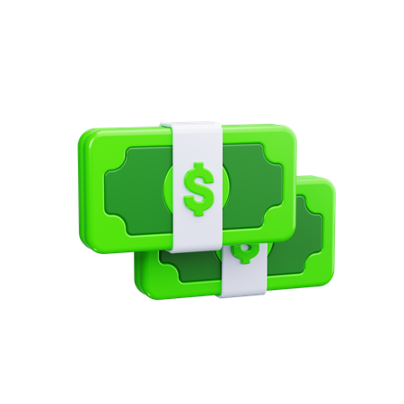 현금 묶음  3D Icon
