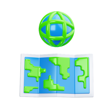 세계지도  3D Icon