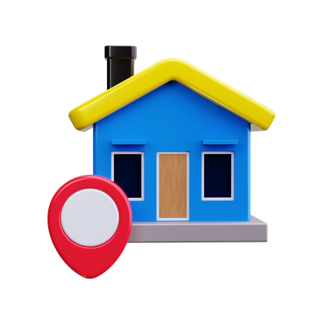 家の場所のピン  3D Icon