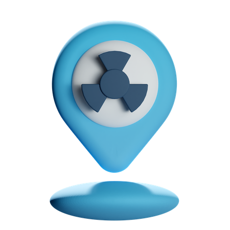 放射線位置ピン  3D Icon