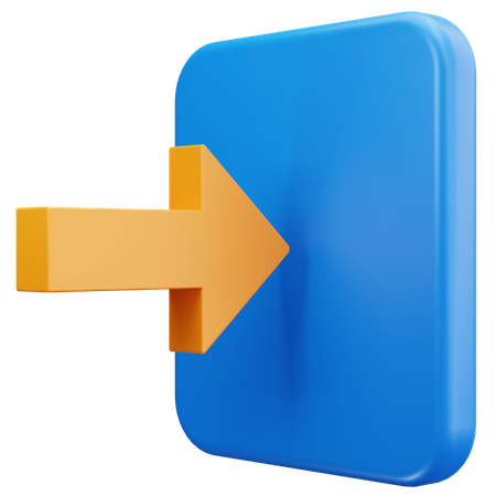 終了矢印  3D Icon
