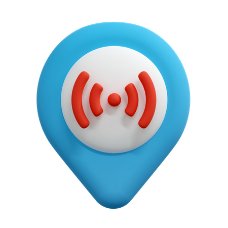 실시간 위치 핀 3D Icon