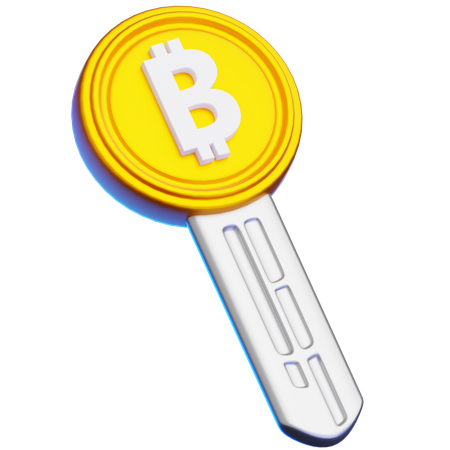 비트코인 키  3D Icon