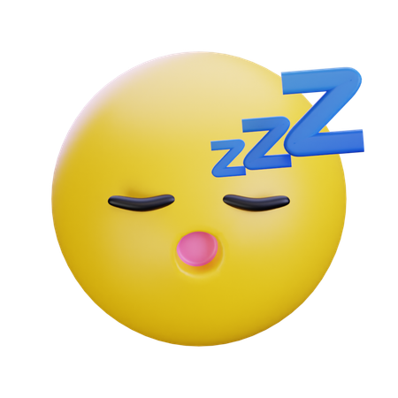 잠자는 얼굴 이모티콘  3D Icon