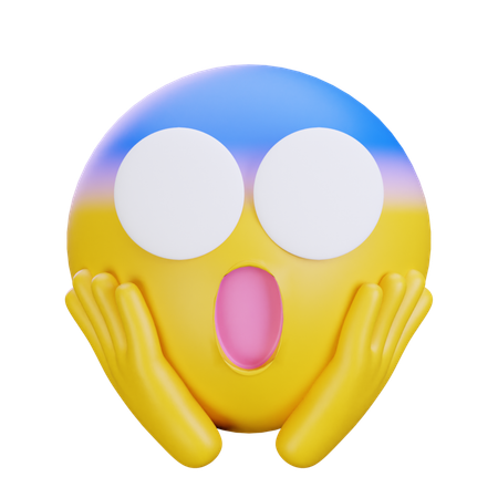 놀란 얼굴 이모티콘  3D Icon
