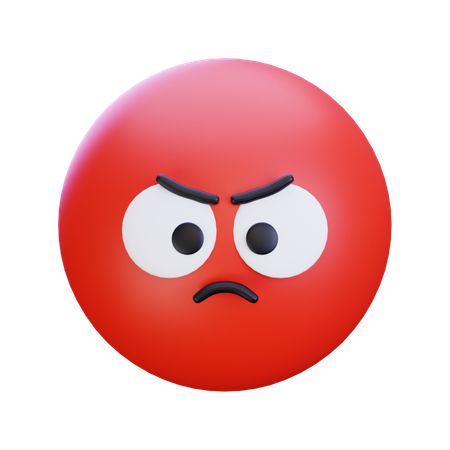 화난 얼굴 이모티콘  3D Icon