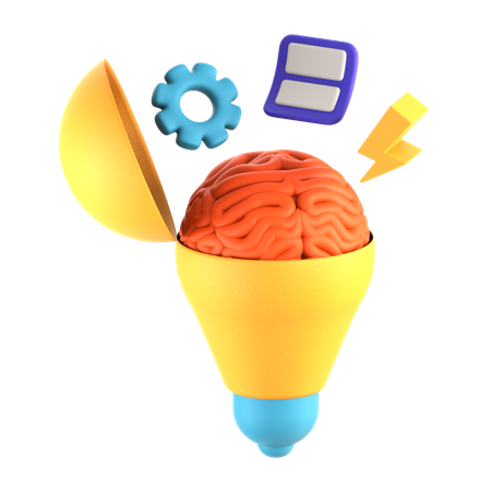 ブレインストーミング  3D Icon
