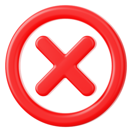 禁止十字架  3D Icon