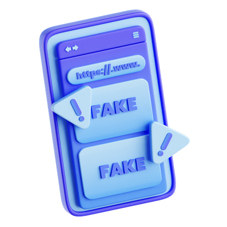 偽のウェブサイト  3D Icon