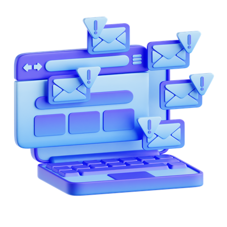 スパムポップアップ  3D Icon