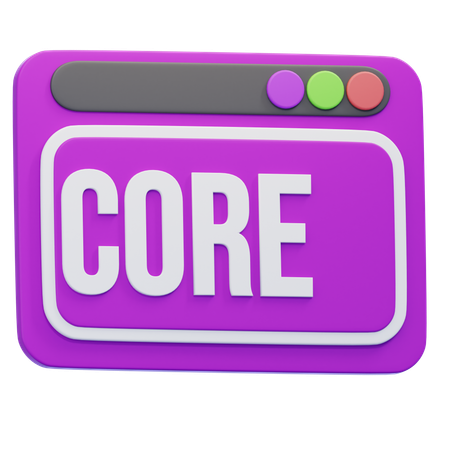 브라우저 코어  3D Icon