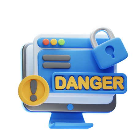 危険なアクセス  3D Icon