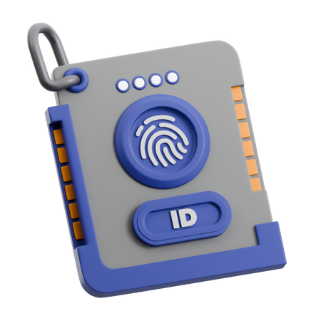 지문 인식기  3D Icon