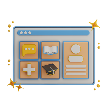 학습 플랫폼  3D Icon