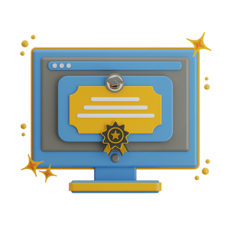 그리고 인증됨  3D Icon