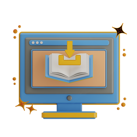 전자책  3D Icon