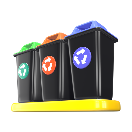 リサイクルビン  3D Icon