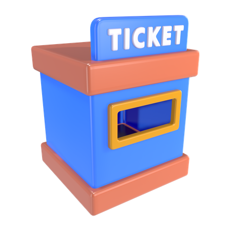 チケット売り場  3D Icon