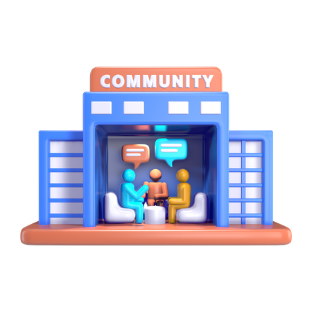 커뮤니티 센터  3D Icon