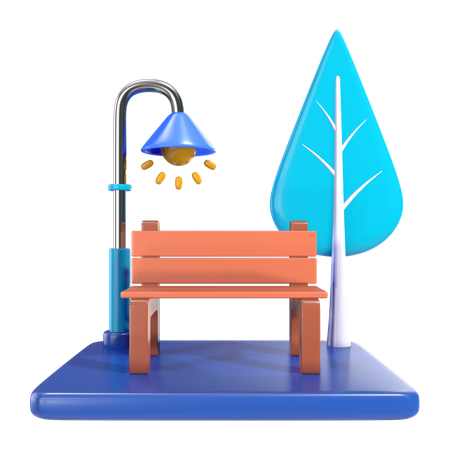 공원  3D Icon