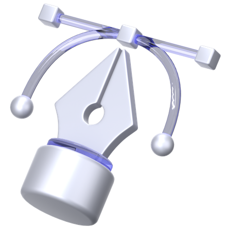 베지어  3D Icon