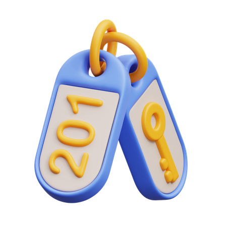 호텔 객실 열쇠  3D Icon