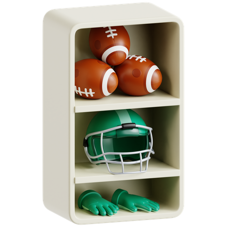 用具ロッカーのサッカー  3D Icon