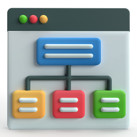 사이트맵  3D Icon