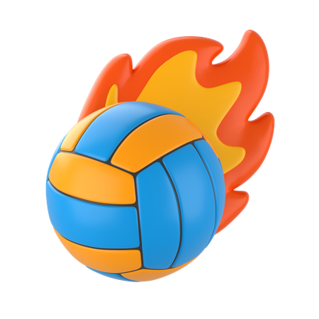 배구 불  3D Icon