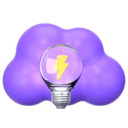 ブレインストーミングクラウド  3D Icon