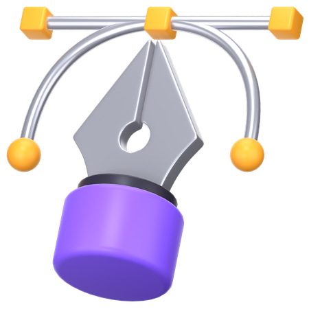 베지어  3D Icon
