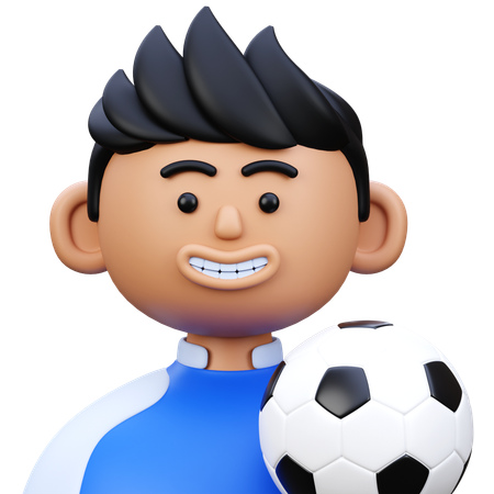サッカー選手  3D Icon