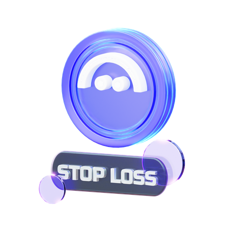 暗号通貨のストップロス  3D Icon